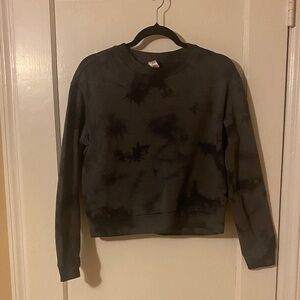 Black Tie-Dye Sweatshirt